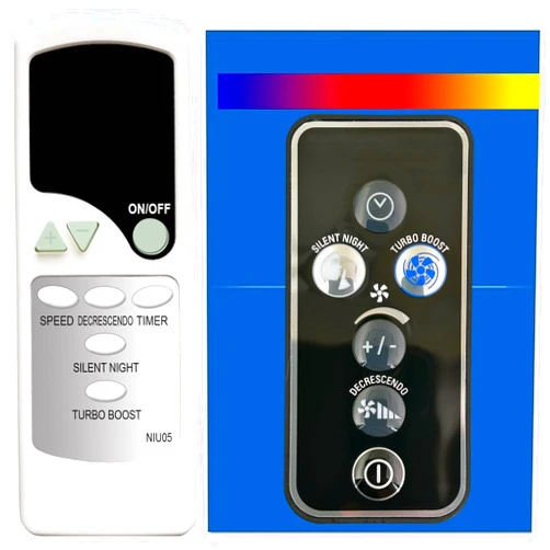 GENGQIANSI Replacement Remote Control for Rowenta Fan Turbo Silence Extreme VU5670 Series VU5670F2 VU5670F0 VU/VF567x