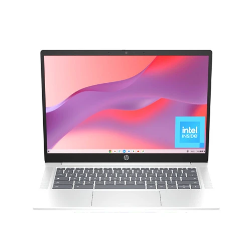 HP Chromebook 14 inch Laptop, FHD Display, Intel N100, 4 GB RAM, 64 GB eMMC, Intel UHD Graphics, Chrome OS 14a-nf0009nr (2024)