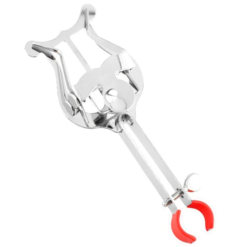 NINEFOX Clarinet Lyre, 6.1 x 2.08 inch Clarinet Marching Lyre Silver Clamp-On Music Clip, Trumpet Lyre Instrument Flip Folder Accessories for Practicing Beginners Marching Band