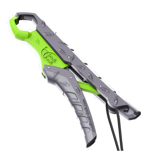 SNAIL TRAIL 7.5''/9'' Floating Fish Gripper, Fishing Grabber, Catfish Mouth Pliers, Caught Bass Holder, Digital Scale Hook Clamp, Saltwater Lip Grip Tool with Lanyard, Gifts for Men