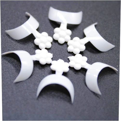 Ivtor 500 Pcs Short White Nail Tips French Acrylic Nails Home DIY Nail Art 10 Sizes Crescent Shape