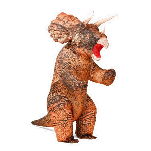 MXoSUM Inflatable Dinosaur Costume Blow up Triceratops Costumes for Adults Fancy Dino Onesies Party Halloween Cosplay Costume
