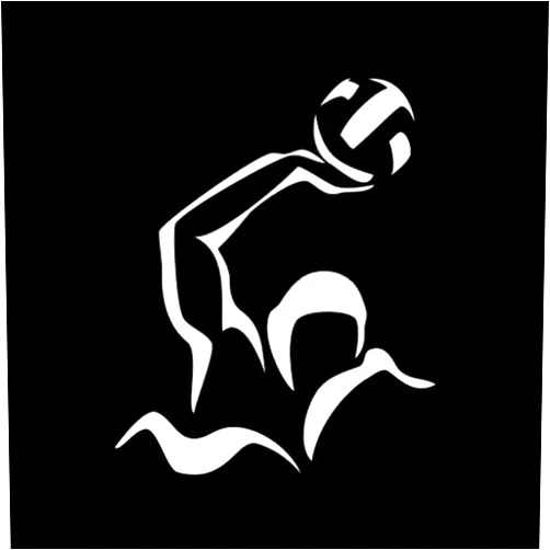QooSNJJ 2 Pcs Car Sticker Wall Sticker 11.213.5 Interesting Water Polo Athlete Decor Car Sticker Vinyl Silhouette