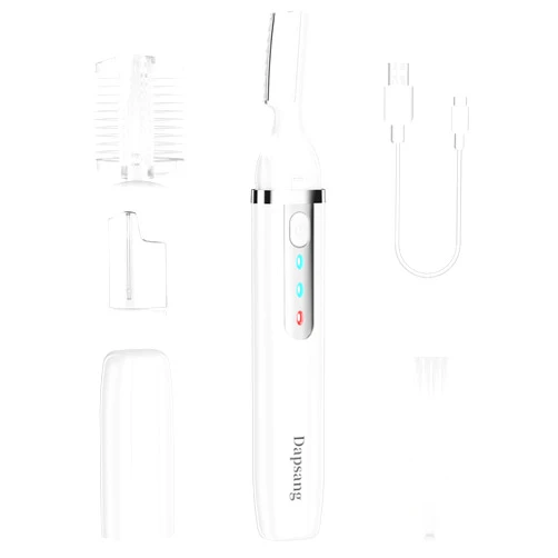 Dapsang Eyebrow Trimmer, Electric Eyebrow Razor for Women Men, Rechargeable Painless LED Light Facial Hair Shaver Remover with Rinseable Blade for Face Lips Neck Leg
