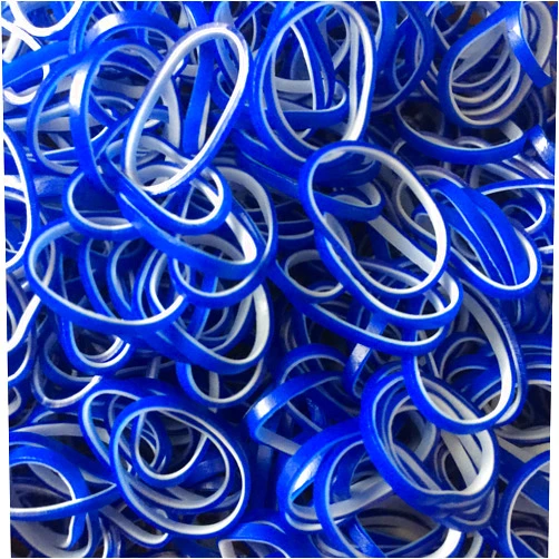 Rainbow Loom Denim Blue Dual Layer Rubber Bands Refill-600 Bands & 24 C-Clips from (B0154)