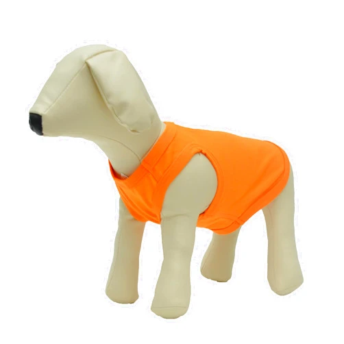 Lovelonglong 2018 Pet Clothes Dog Clothing Blank T-Shirt Tanks Top Vests for Small Middle Large Size Dogs 100% Cotton Dog Summer Vest Classic (XL, Orange)