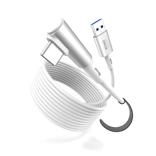 KIWI design 20FT Link Cable Compatible with Quest 3, Quest 2/Pro, and Pico 4 Accessories, USB3.2 Gen1 Link Cable with Super Speed to Play PC VR and Steam VR