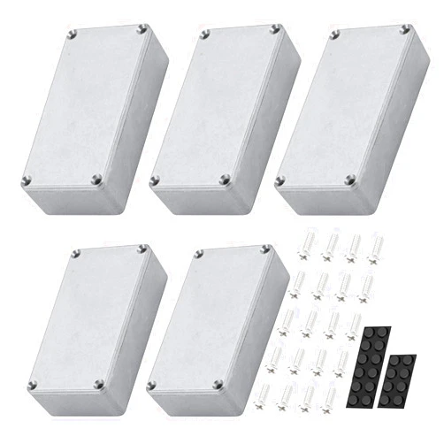 DaierTek 5pcs 1590B Guitar Pedal Enclosure Aluminum Diecast Stomp Box Case 112x61x32mm Toggle Switch Box