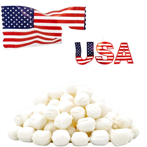 The Dreidel Company Patriotic Flag USA Buttermints, 4th of July, After Dinner Mints, Fat-Free, Kosher Certified, Party Decorations, Individually Wrapped (110 Pieces)