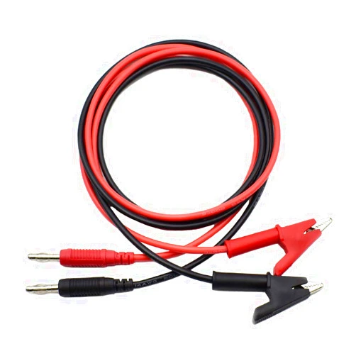 Zhenyu 2Pcs 4mm Banana Plug to Alligator Clip Test Lead Wire Cable Set 14AWG for Multimeter Oscilloscope 6 Feet