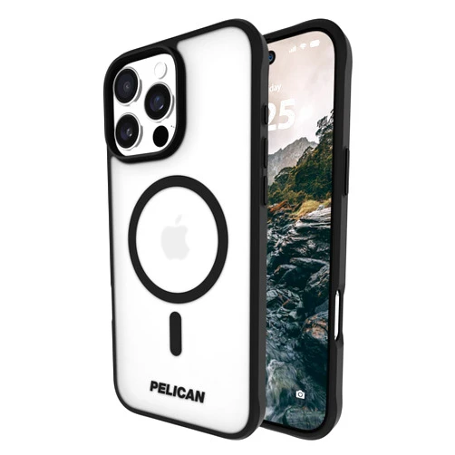 Pelican Ranger iPhone 16 Pro Max Case [Compatible with MagSafe] Rugged Magnetic Phone Case with 12ft Military-Grade Drop Protection - Heavy Duty Phone Cover for iPhone 16 Pro Max - Frosted Clear