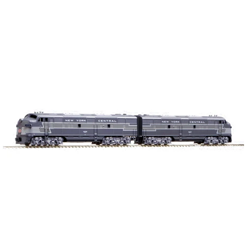 Kato USA Model Train Products N Scale EMD F7A 2 Locomotive Set - New York Central #4008, 4022 (106-0440) Grey