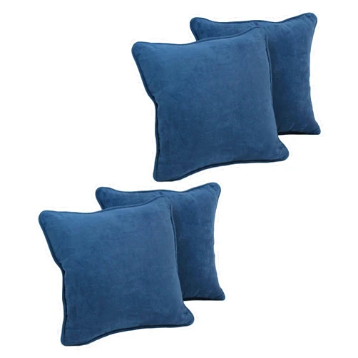 Blazing Needles Corded Microsuede Throw Pillow, 18