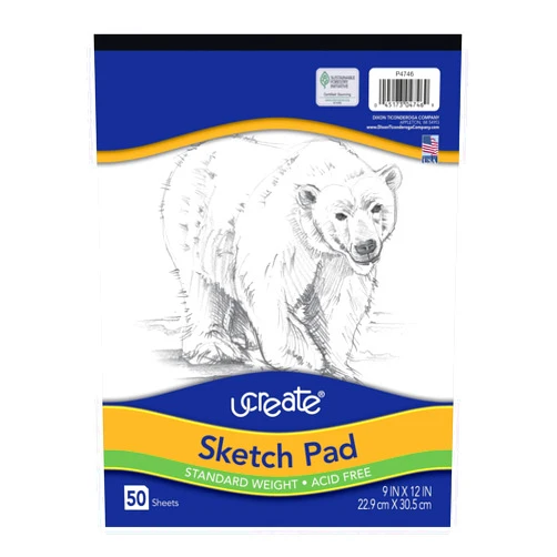 Pacon 4746 Art1st Sketch Pad, 60 lbs. Heavyweight Drawing Paper. 9 x 12, 50 Sheets