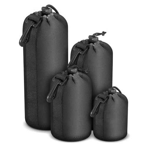 Xibeys Camera Lens Case 4 Pack, Thick Protective Neoprene Camera Lens Bag Set for DSLR Camera Lens (Small, Medium, Large and Extra Large Pouches)