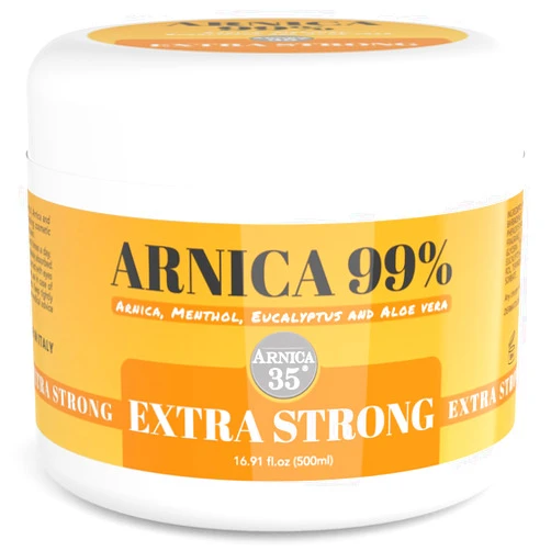 Arnica 35 - Arnica Gel for Bruising Extra Strong 98% 16.9 Fl Oz, Massage of Muscles and Joints, Natural and Dermatologically Tested Formula - Made in Italy