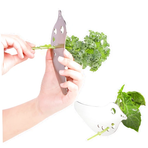 Lefipet Herb Stripper,Stainless Steel Kitchen Herb Leaf Stripping Tool with holes Metal Herb Chopper for Kale,Chard,Collard Greens,Parsley,Thyme,Basil,Taragon,Rosemary