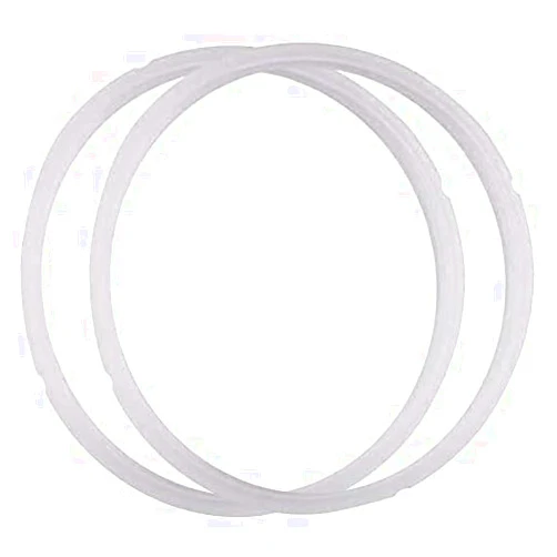 XLYBSST Power Pressure Cooker Sealing Ring Clear Color Multi-Cooker Rubber Gaskets for Many 5 Liter 6 Liter 5 Quart and 6 Quart Models, 2 Sets