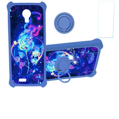 jioeuinly Maze Speed Ms5539g Case Compatible with Maze Speed Ms5539g Phone Case Cover [with Tempered Glass Screen Protector][Hard PC + Soft Silicone][Colorful Reflect Light] IMDL-LMG