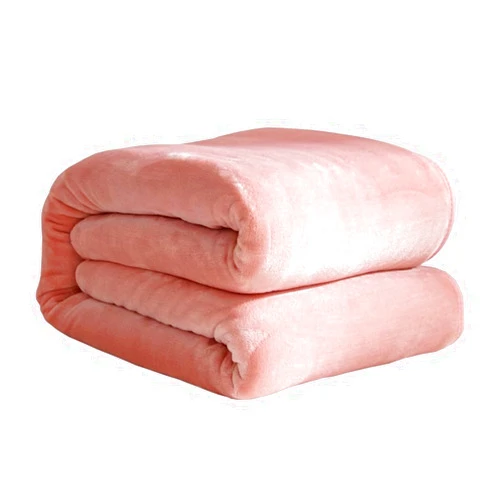 SUZEPER Thicken Solid Color Flannel Blanket, Super Soft Plush Warm Bed Sheets, Lightweight Blanket for Sofa Couch Bed(47.2x78.7in, PinkBB)
