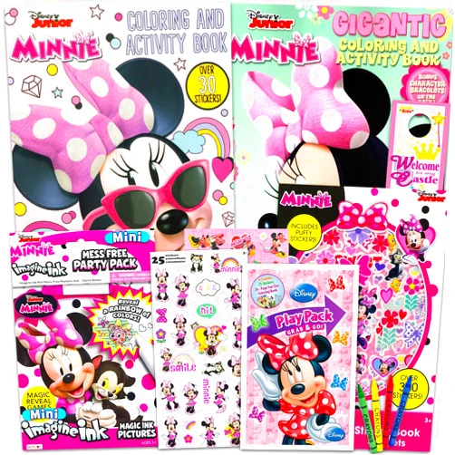 Disney Minnie Mouse Coloring and Activity Book Set - Bundle with Imagine Ink, Coloring Book, Play Pack, Stickers and More | Ultimate Minnie Mouse Activity Pack
