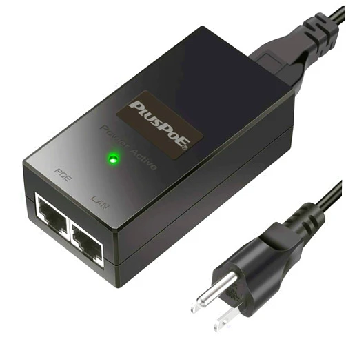 PLUSPOE 24volt Passive Gigabit PoE Injector Adapter for Ubiquiti and Mikroik Devices, Fit for Ubiquiti POE-24W-G (Not for 802.3af/at)