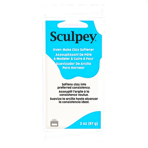 Sculpey Oven Bake Clay Softener, Non Toxic, 2 oz. bar. No Pigment so it Will not Affect Clay Color as You Soften. Transforms The Texture of Firm Clay into The Great, Soft Consistency.