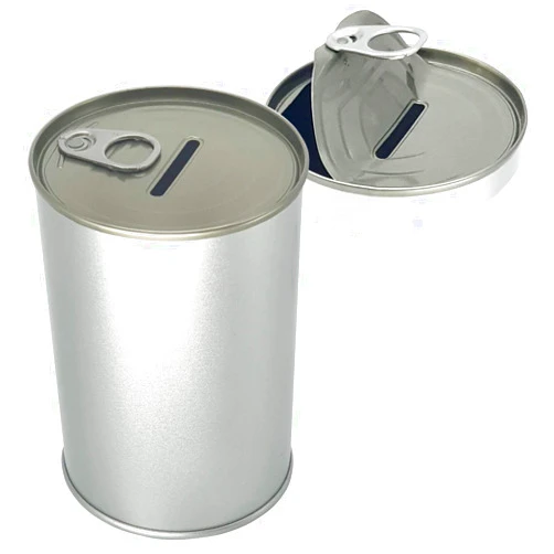 Produco Metal Money Coin Piggy Bank No Break to Open Saving Box W/Easy-Open-End Lid for Adults Kids boy (Silver)