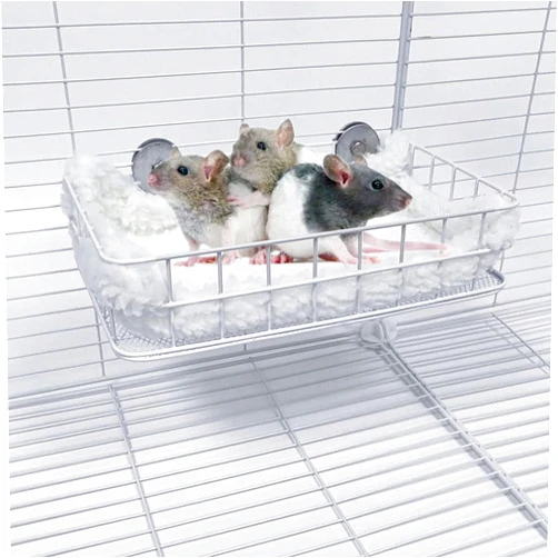 WOLEDOE Rat Cage Platform, All-Metal Basket Chew-Proof Design, Chinchilla Toys and Cage Accessories Ledge Ramp fit Ferret, Guinea Pig, Sugar Glider