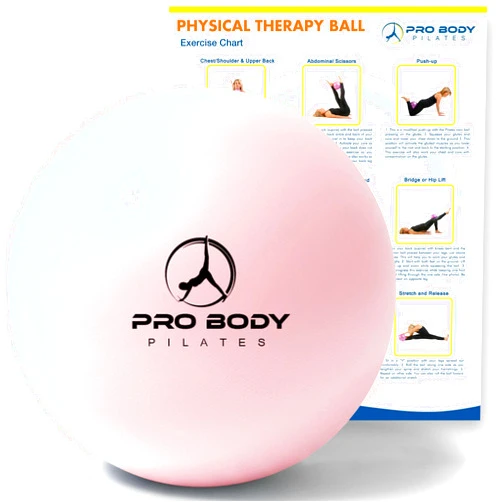 ProBody Pilates Exercise Balls Physical Therapy - 9 Inch Small Exercise Ball for Between Knees for Rehab, Barre, Core, Stability & Yoga