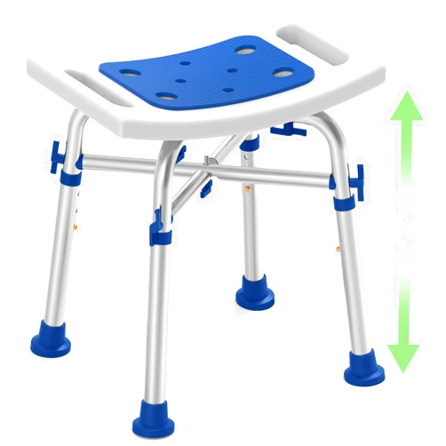 Loyoda Heavy Duty Shower Chair for Inside Shower, 500lb Weight Capacity, Height-Adjustable Shower Bench with Padded Seat, Shower Stool Suitable for Elderly and Disabled