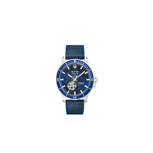Bulova Men's Marine Star 'Series C' Automatic Stainless Steel 3-Hand Watch, Exhibition Case, Rotating Bezel