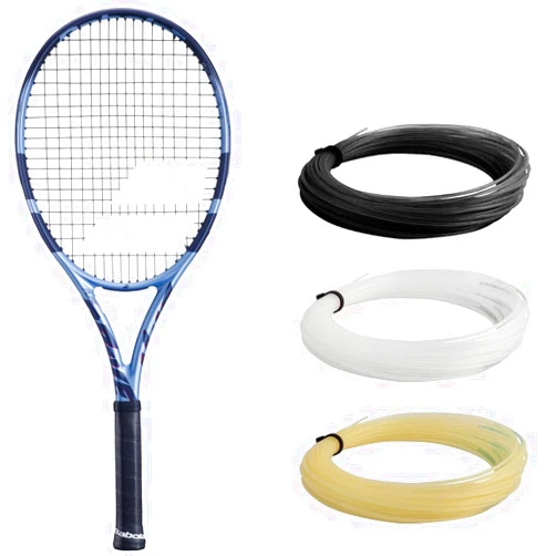 Babolat Pure Drive 11th Gen Tennis Racquet Strung with 16g Syn Gut at Mid-Range Tension