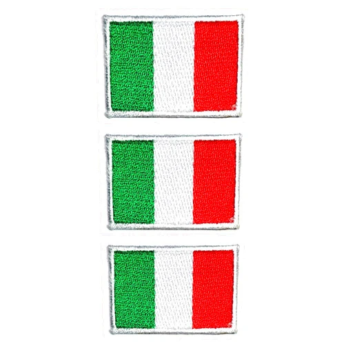 cotton fabric ONCEX 3PCS. Italy Flag Embroidered Applique Iron On Sew On Patch Italy Flag Country National Patches Accessory Craft DIY Clothes Jeans T-Shirt Hat Backpacks (1.1X1.6 INCH) Mix Color