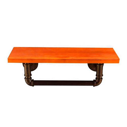 GDCC Industrial Shelving Industrial Wall Mounted Shelves, Rural Wrought Iron Pipeline Storage Manager, with Wooden Shelves Decorated with Floating Shelves, for Living Rooms, Bedrooms, and Kitchens