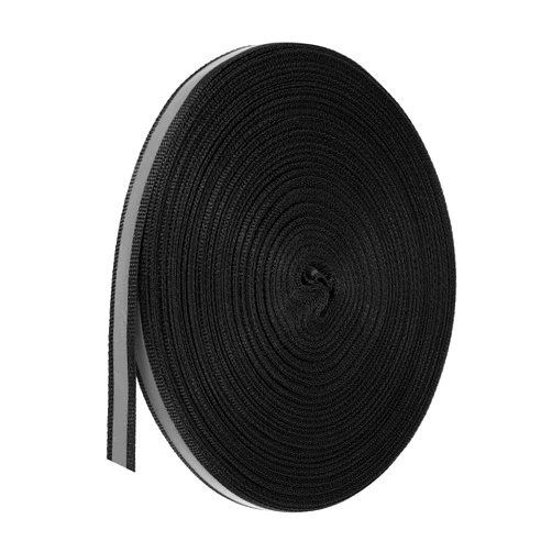 PATIKIL Reflective Tape Strip, 10mm x 50yards High Visibility Reflective Tape Sew-on DIY Warning Safety Fabric Webbing for Clothing Raincoats, Black