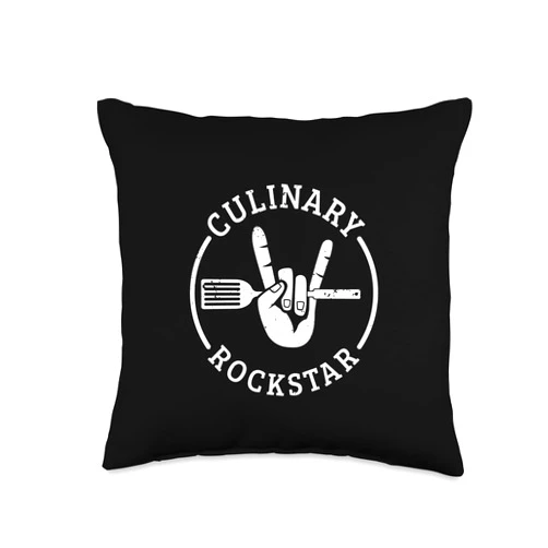 Culinary Rockstar Chef Cook Apparel Culinary Rockstar Chef Cook Culinary Lover Throw Pillow
