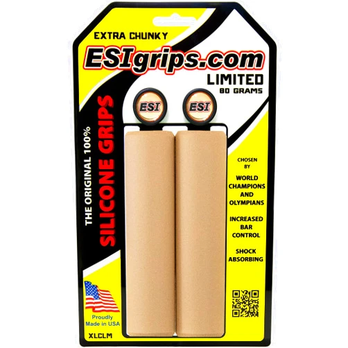 ESI Grips Extra Chunky - Silicone MTB Grips - Ultimate Comfort and Control for Mountain Bike and E-Bike Riders, Durable Silicone Bicycle Handlebar Grips for a Smooth Ride