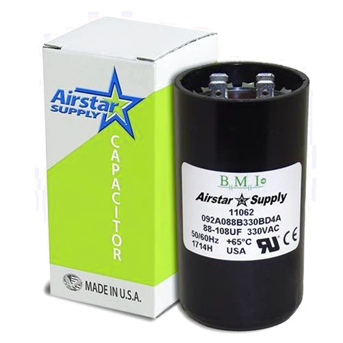 BMI 88-108 uF x 330 VAC - Jard 11962 Start Capacitor - BMI Replacement # 092A088B330BD4A - Made in The USA