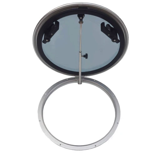 Galamarine Round Deck Hatch/Marine Hatch Porthole - Anodized Aluminum Hatch with Tempered Glass for Boat/Yacht/RV