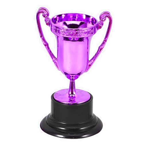 TOGEVAL Trophy Decoration Trophy Cup for School Trophies Adults Plus Reward Prize Kid Award Trophy for Kindergarten Blow Ceremony Trophy Cup Winner Trophy Decor Sport Quiz Purple Plastic