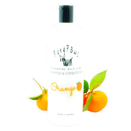 Pure Paws Orange Shampoo & Conditioner | Vitamin B5 & Aloe Vera | 32oz