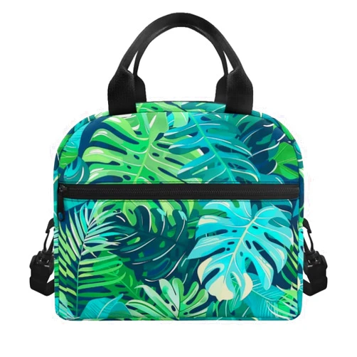 Yuresuaet Monstera Deliciosa Durability Lunch Bag for Boys 12-14 for Outdoor Activities and Shool Lunch Wear Resistant Lunch Box Container Lunch Cooler to Kepp Dink Cold Summertime