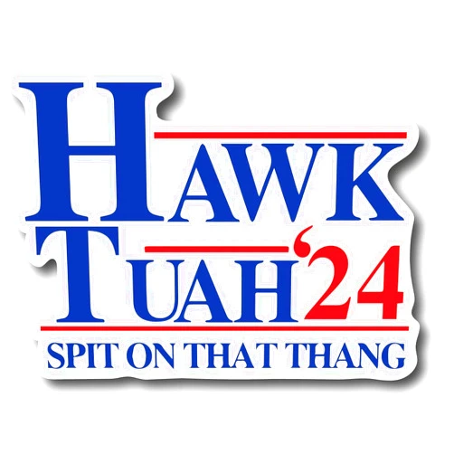 Handmade Hawk Tuah Spit on That Thang, Funny Bumper Sticker, 5.5-Inch by 4-Inch, Hilarious Meme Decal, Prank, Gag, Gift Idea, Decal, Car, Truck, Laptop