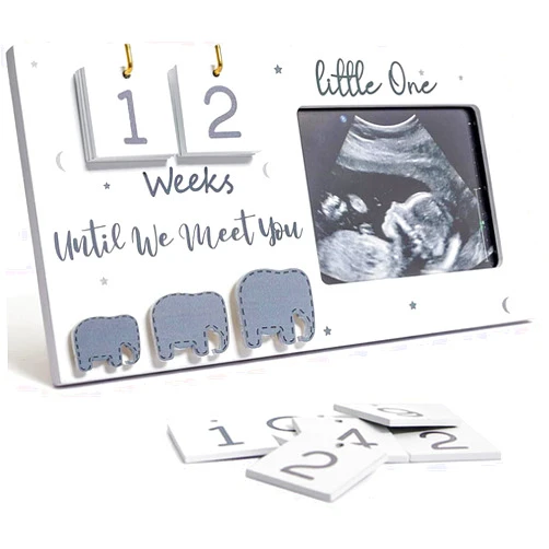 Jwitao Sonogram Picture Frame, Ultrasound Photo Frame with Baby Countdown Weeks, Expecting Parents to be Pregnancy Gift Congratulations Pregnancy Must Have Grandparent Baby Announcement First Time Mom to Be