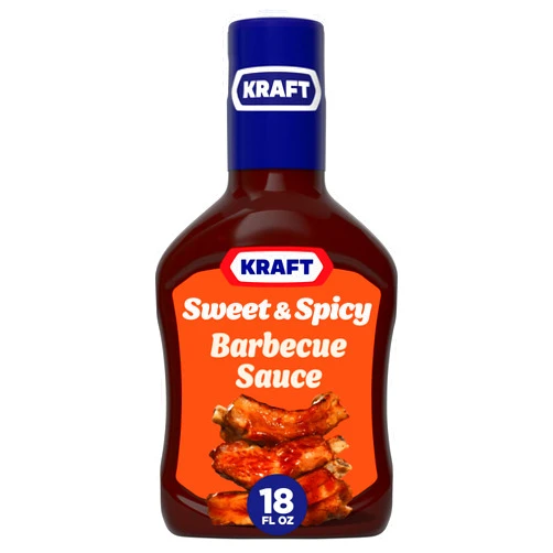 Kraft Sweet & Spicy Slow-Simmered BBQ Barbecue Sauce (18 oz Bottle)