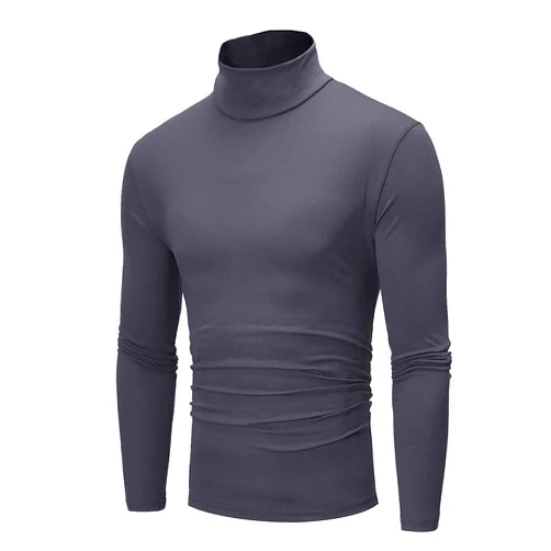 Dgysar Men's Slim Fit Casual Basic Thermal Sweaters Long Sleeve T-Shirt Tops Slim Fit Mock Turtleneck Pullover Sweater