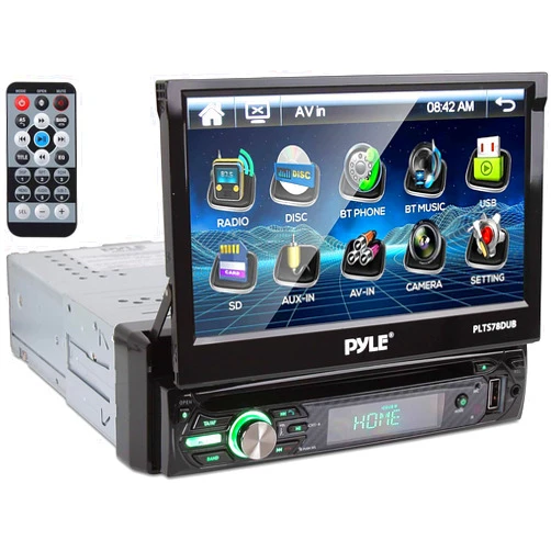 Pyle Single DIN Car Stereo Receiver - 7