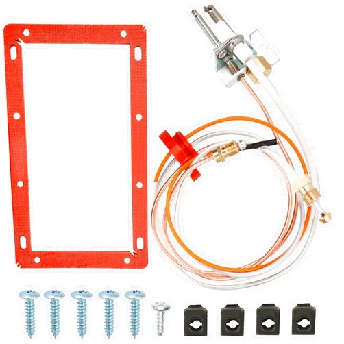 Pontuss Upgraded SP20075 SP20305A Pilot and Igniter Assembly for Natural Gas Water Heater, Compatible Rheem pilot assembly kit, PROTECH, GE, includes: Pilot Assembly,Silicone Burner Door Gasket,Screws,Clips