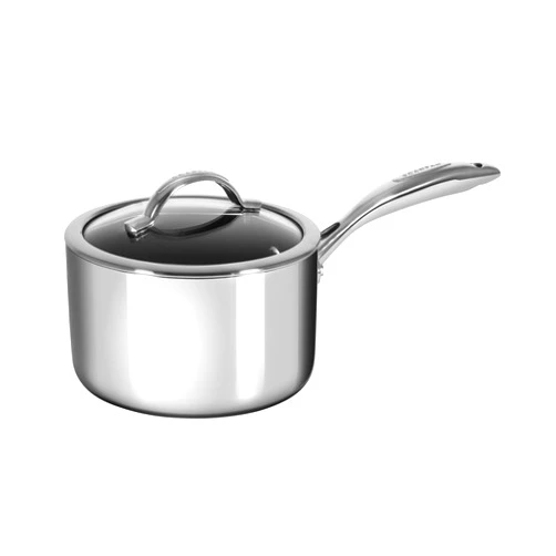 Scanpan HaptIQ 2.75qt/7in Nonstick Induction Suitable Cov. Saucepan, Mirror Polished Stainless Exterior